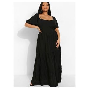 Boohoo black maxi dress
